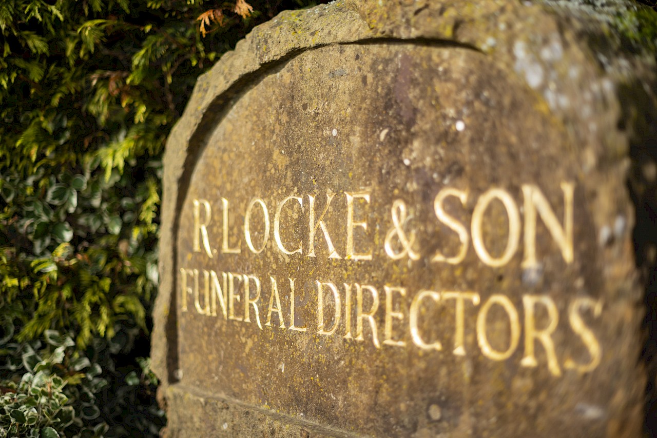 Traditional stone sign