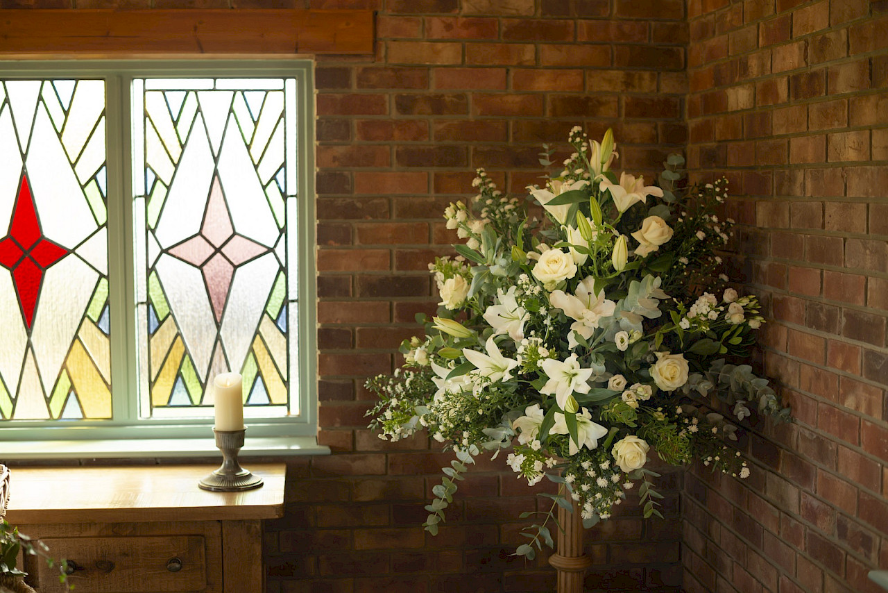 Fresh flowers in the Chapel of Rest